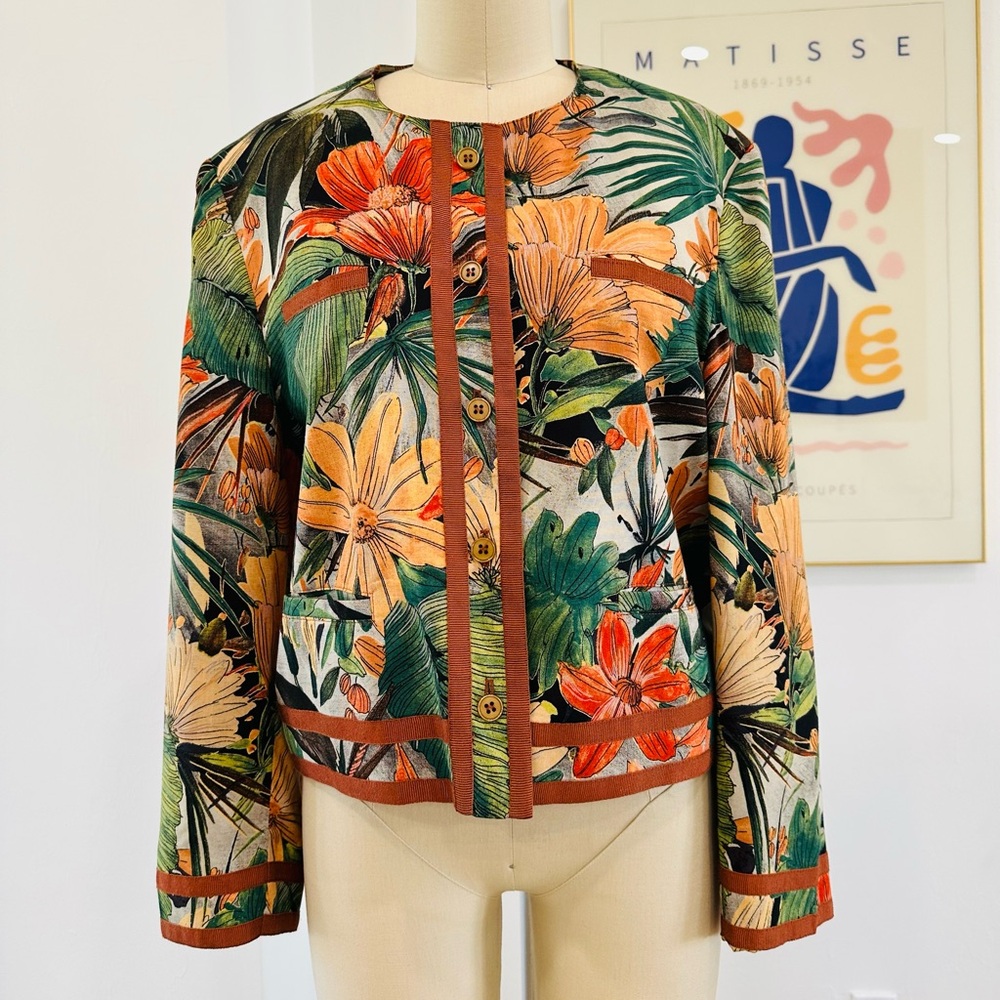 Vintage 80’s/90’s YESSICA Tropical Print Jacket